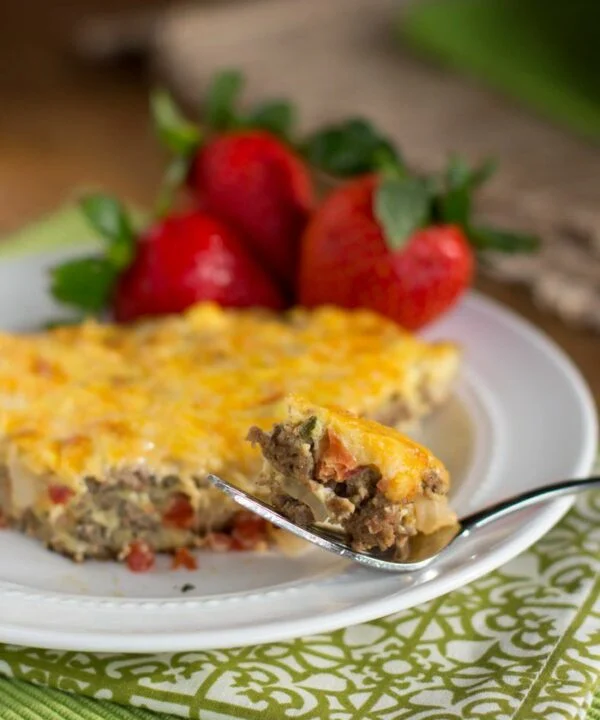 This easy sausage frittata is ready in under 30 minutes and makes a perfect quick breakfast or dinner!