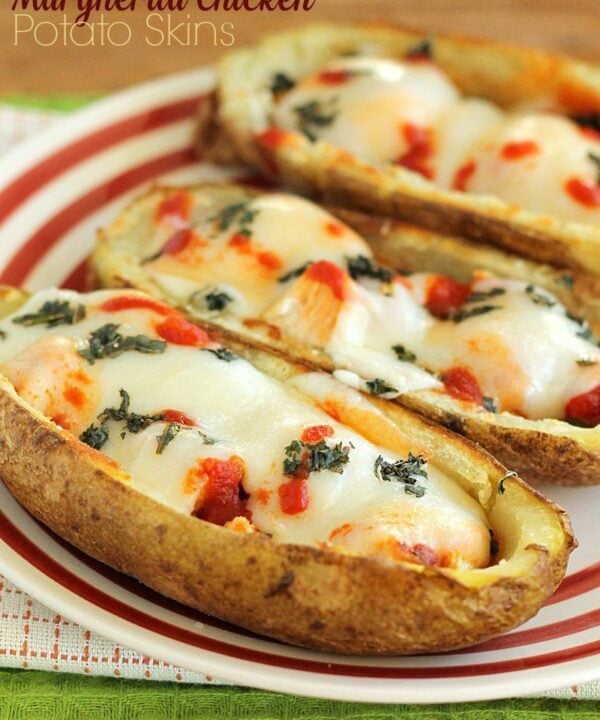 Margherita Chicken Potato Skins - An Italian classic meets comfort food favorite in this #NewTraDish!